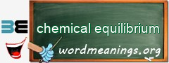 WordMeaning blackboard for chemical equilibrium